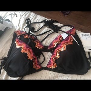 Cleobella NWT bathing suit top embellished sz XL